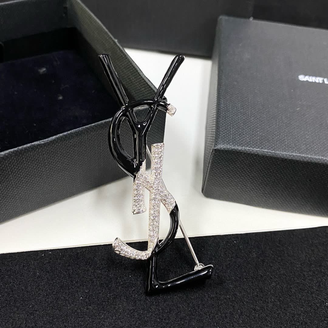 Saint Laurent YSL Logo Earring