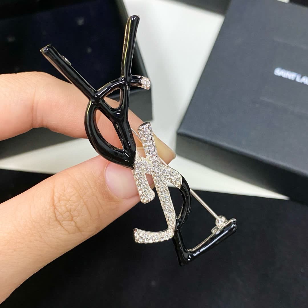 Saint Laurent YSL Logo Earring