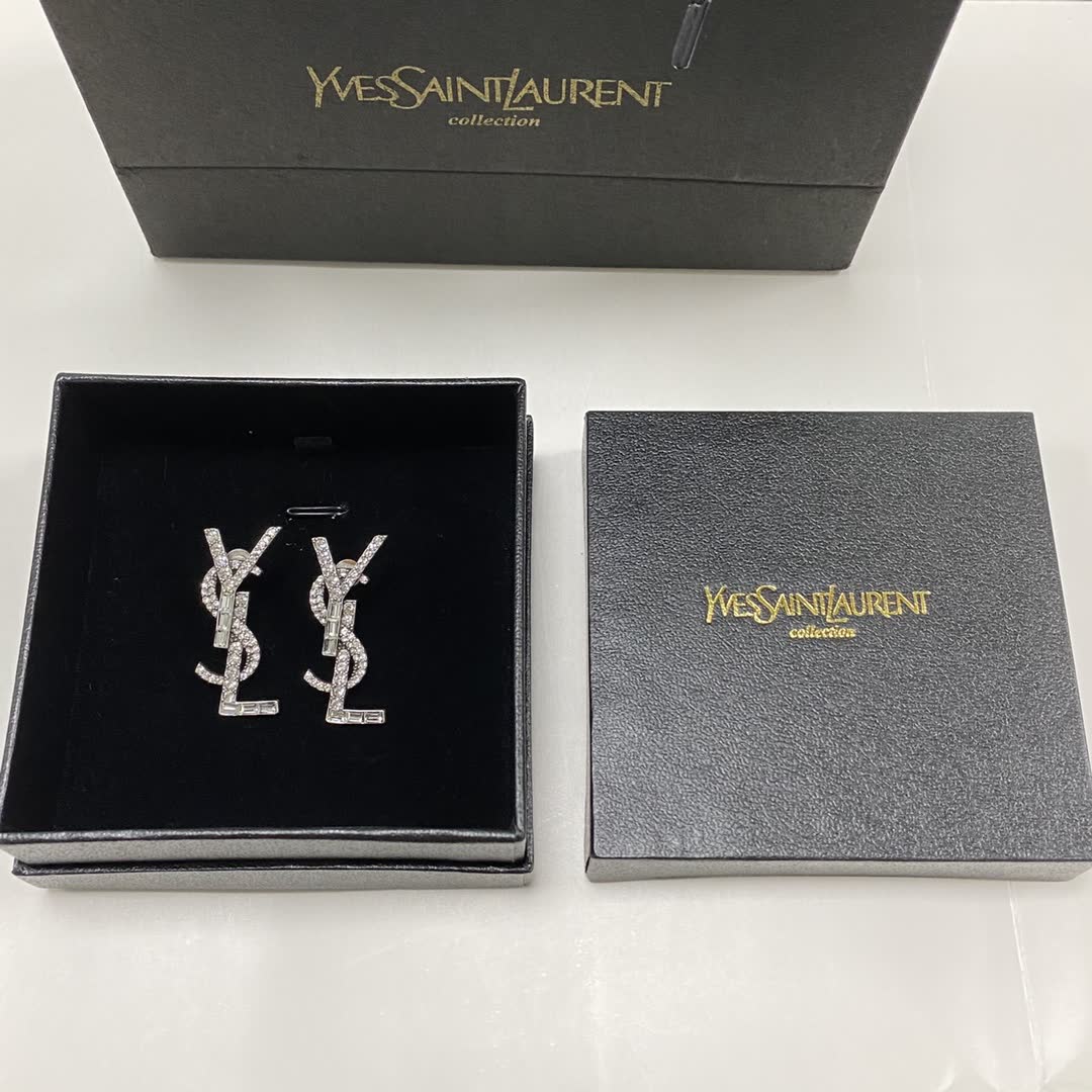 YSL Logo Earrings