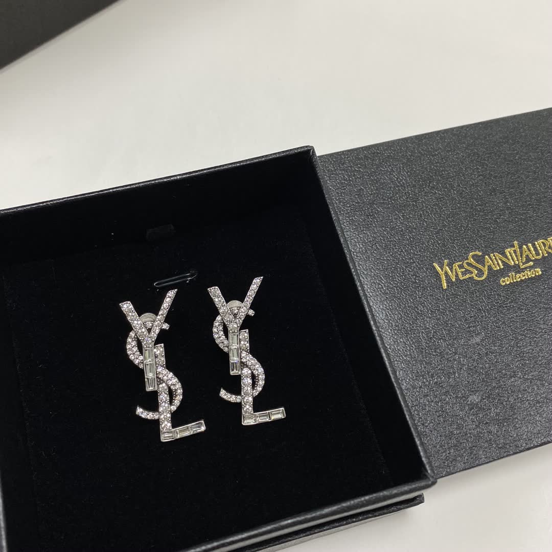 YSL Logo Earrings