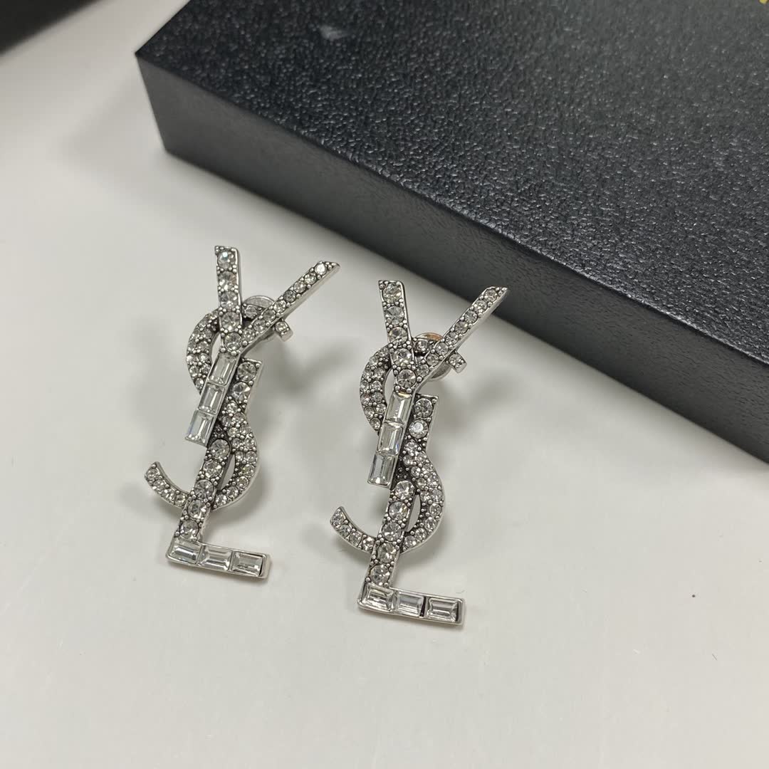 YSL Logo Earrings