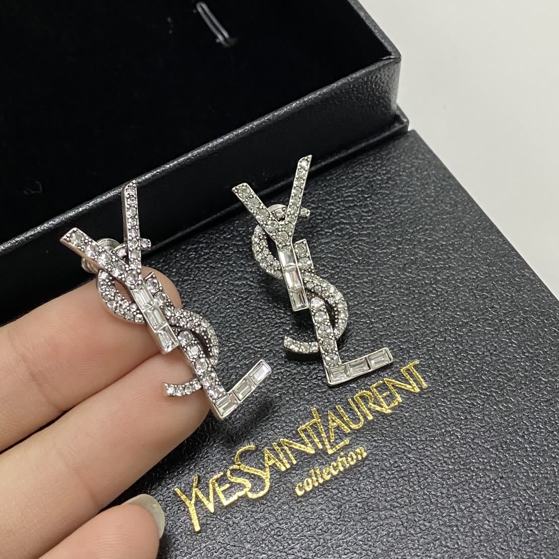 YSL Logo Earrings