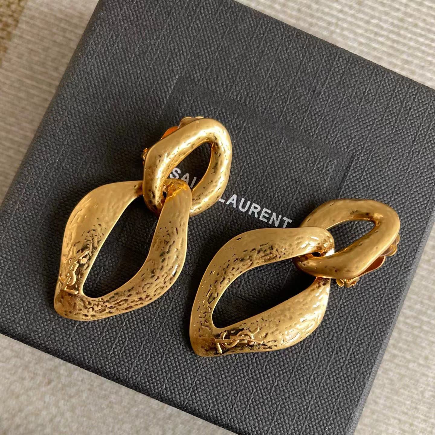Chanel Earrings - Gold Hoop Design