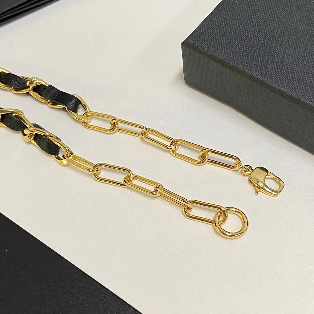 YSL Necklace with Logo Pendant