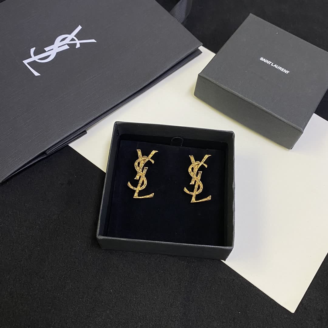 YSL Logo Earrings