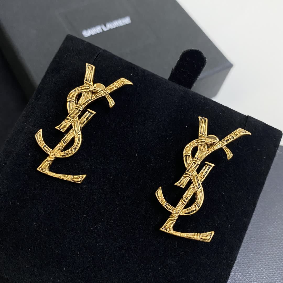 YSL Logo Earrings