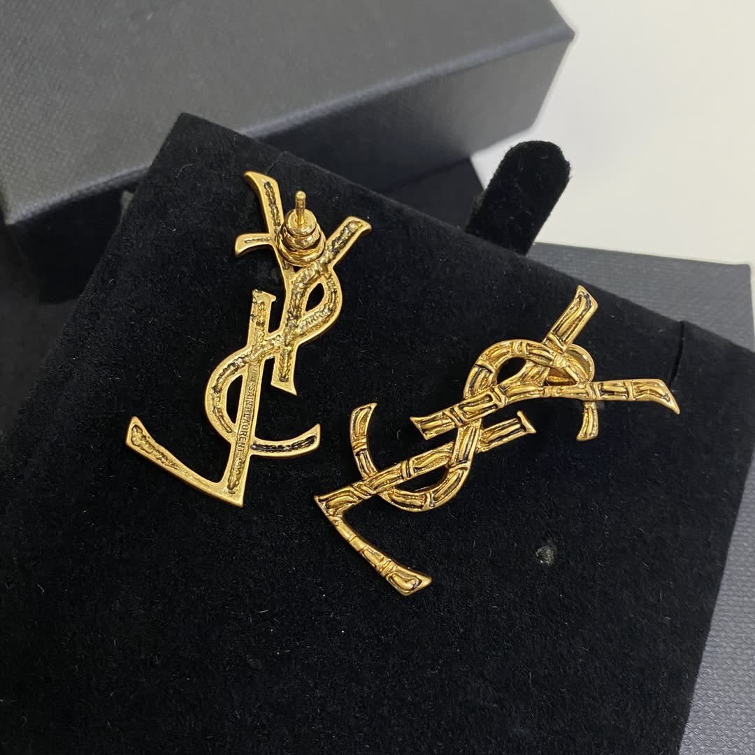 YSL Logo Earrings