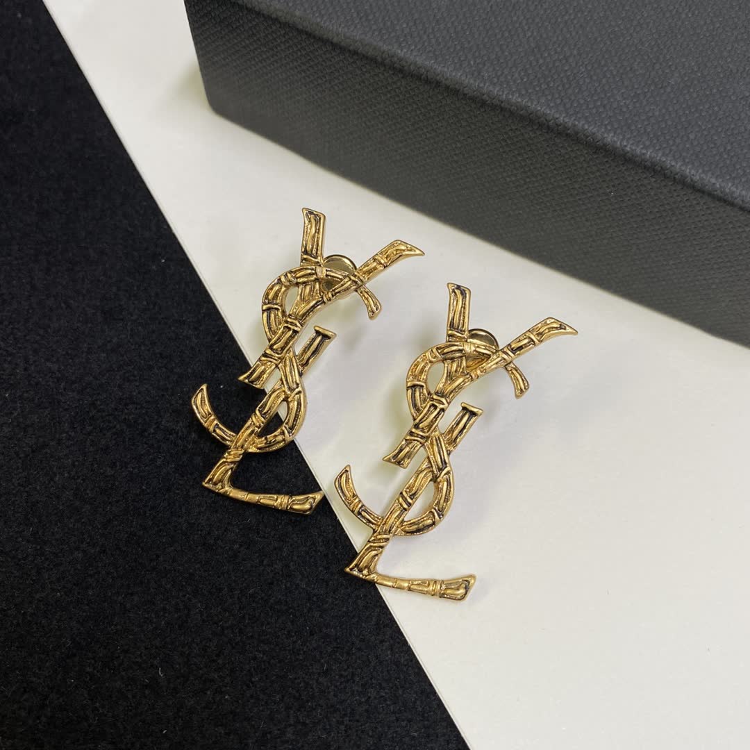 YSL Logo Earrings