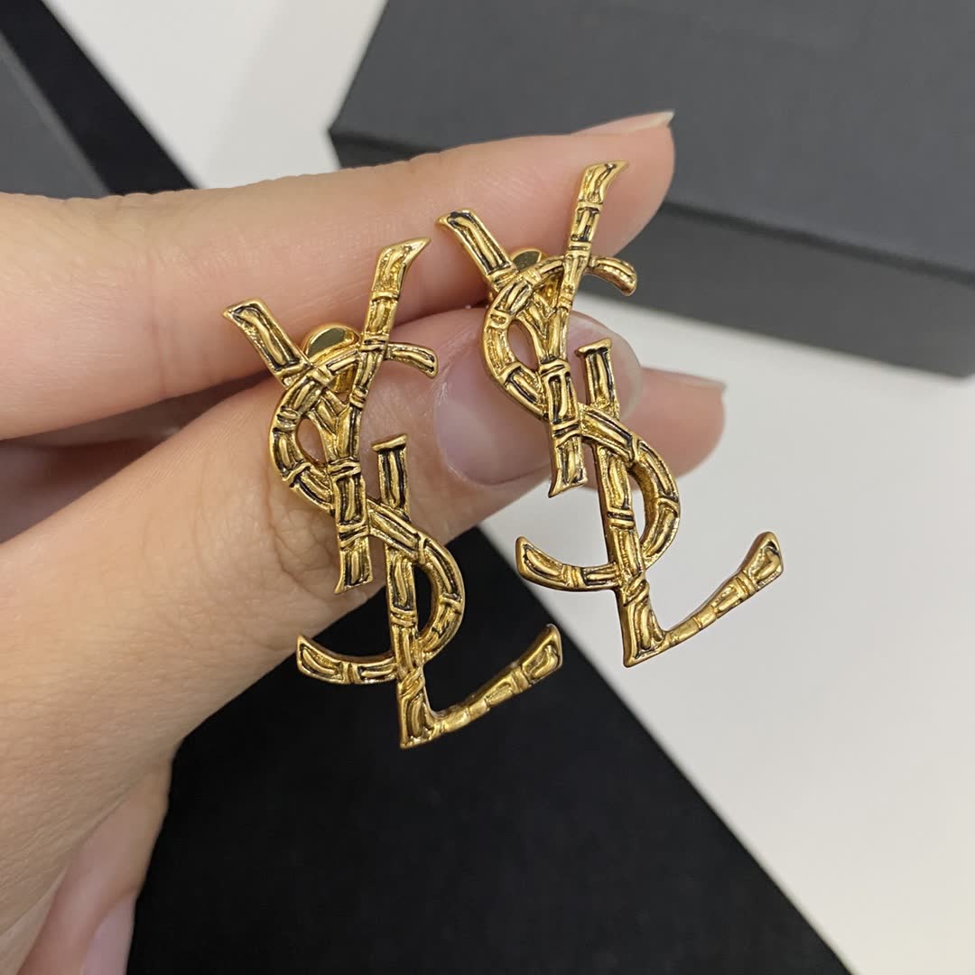 YSL Logo Earrings