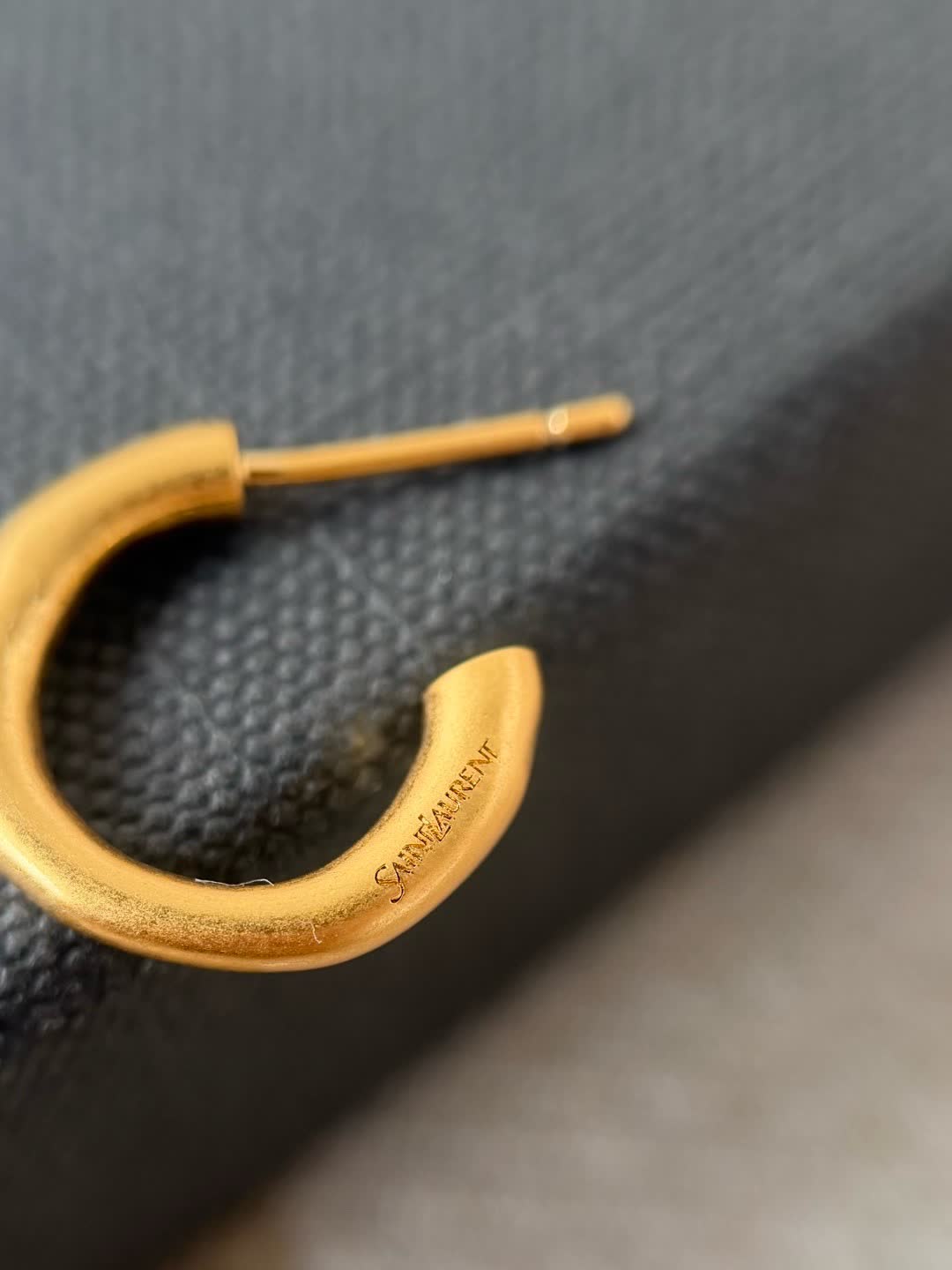 YSL Gold Leaf Drop Earrings