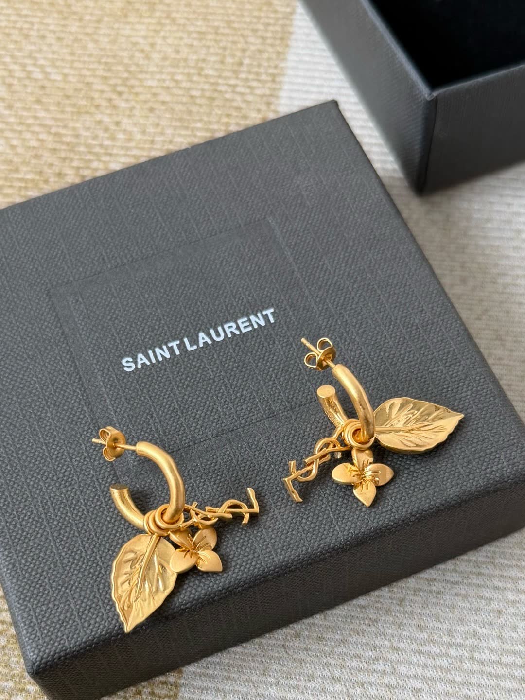 Chanel Leaf Earrings