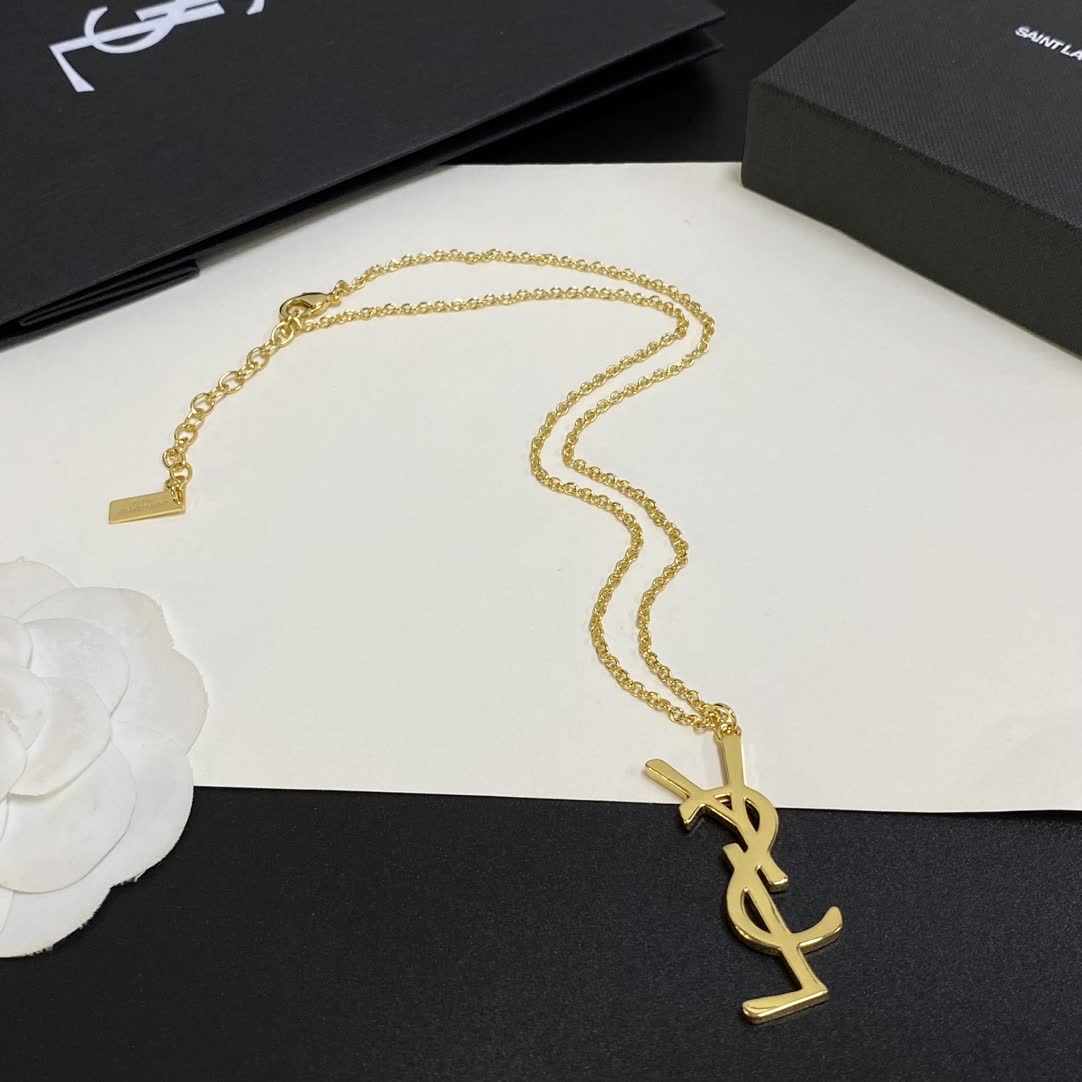 YSL Necklace with Logo Design