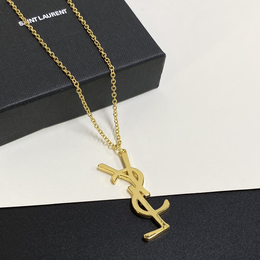 YSL Necklace with Logo Design