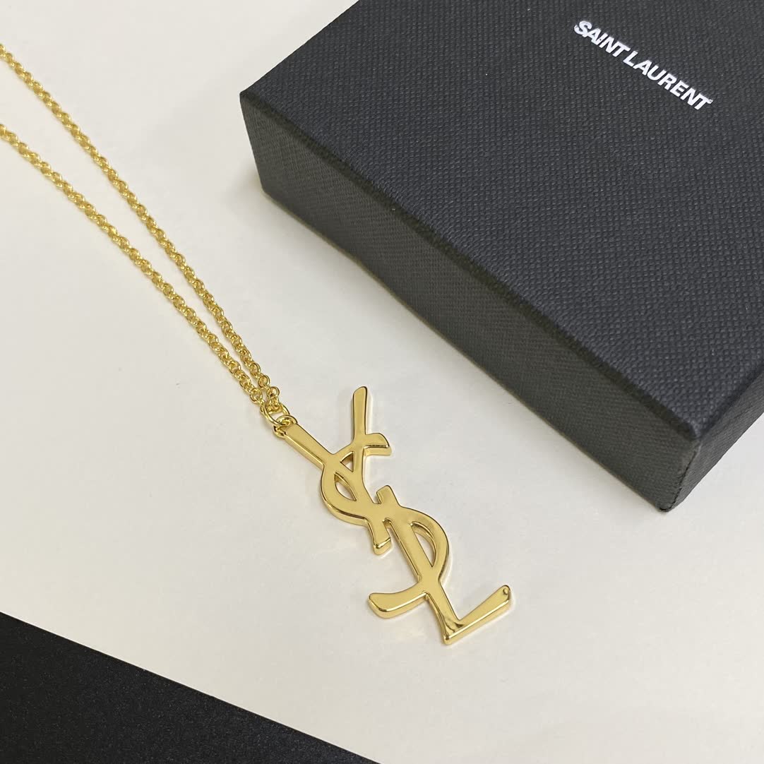 YSL Necklace with Logo Design