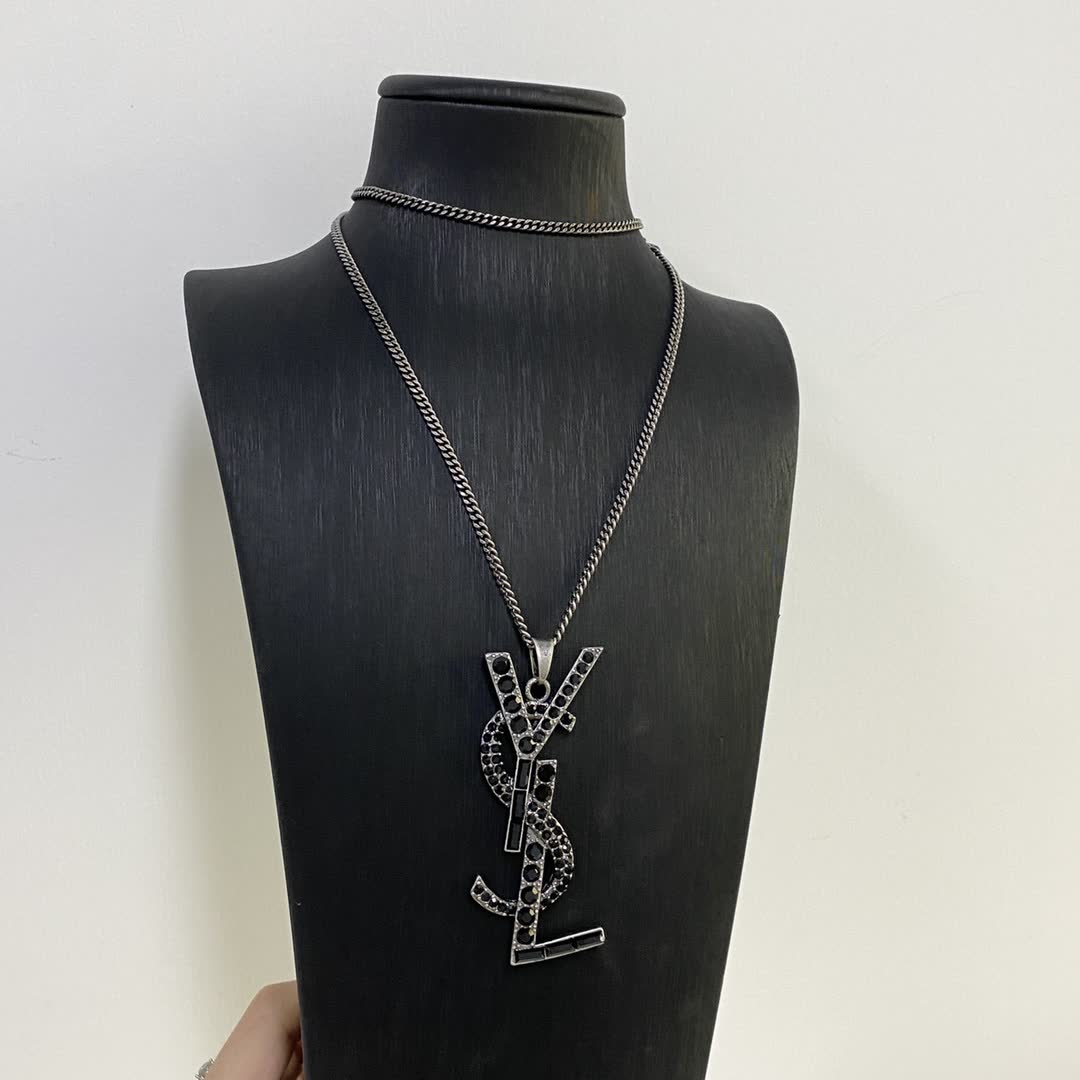 YSL Necklace with Interlocking 'Y' and 'S' Design YSL Necklace with Interlocking 'Y' and 'S' Design