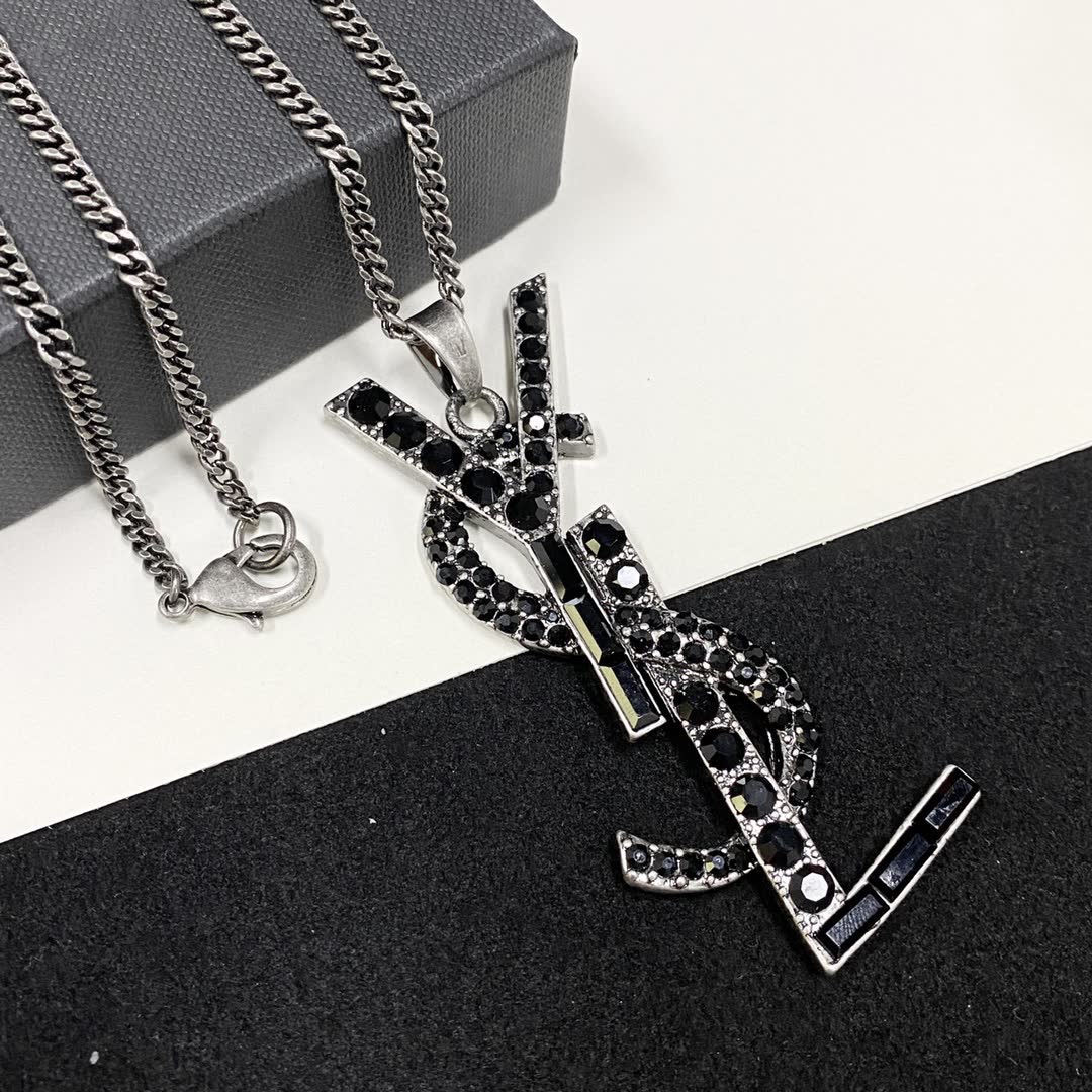 YSL Necklace with Interlocking 'Y' and 'S' Design