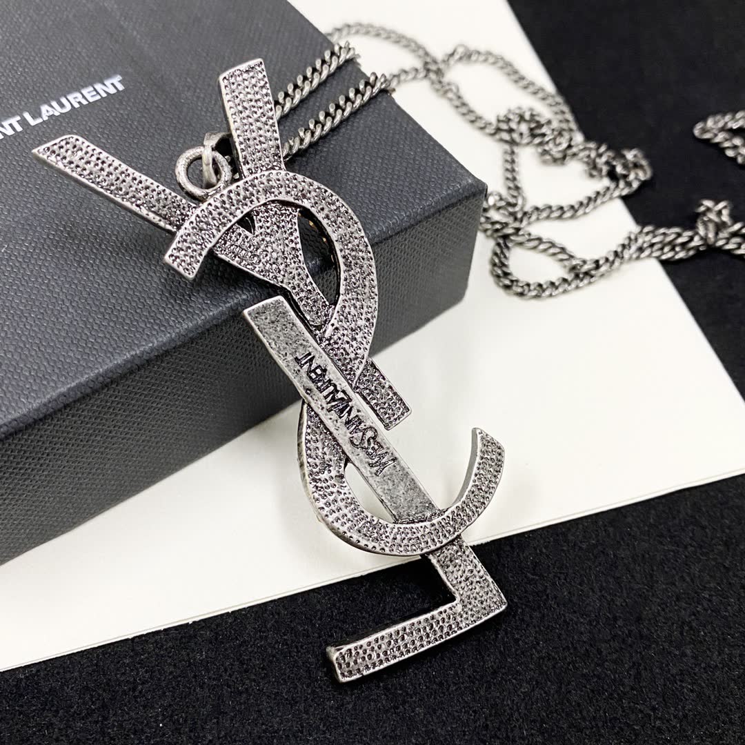 YSL Necklace with Interlocking 'Y' and 'S' Design