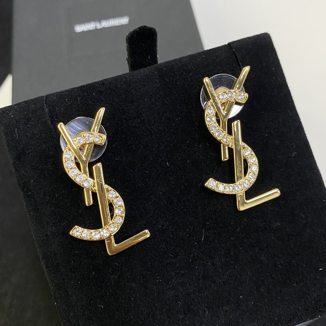 YSL Logo Earrings