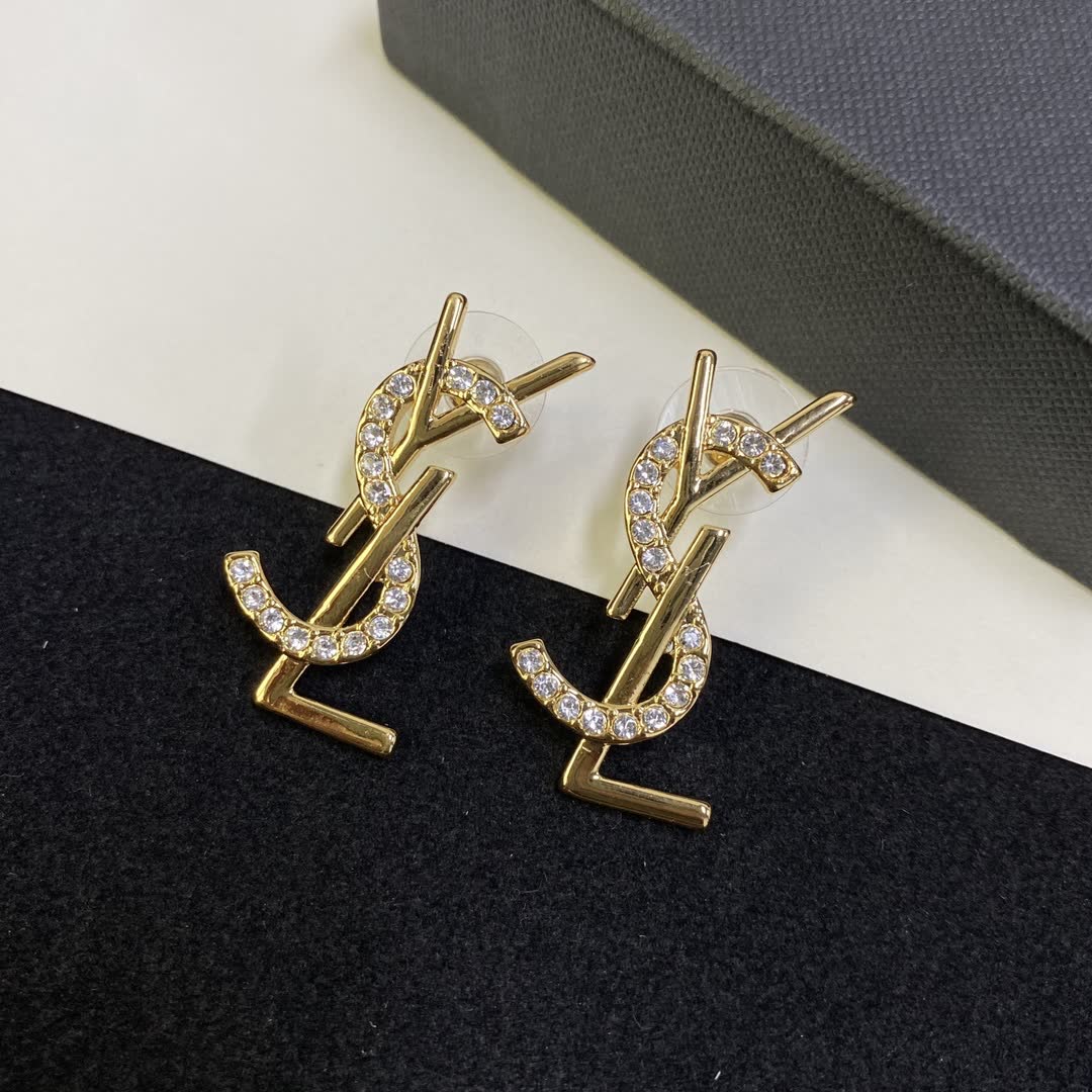 YSL Logo Earrings