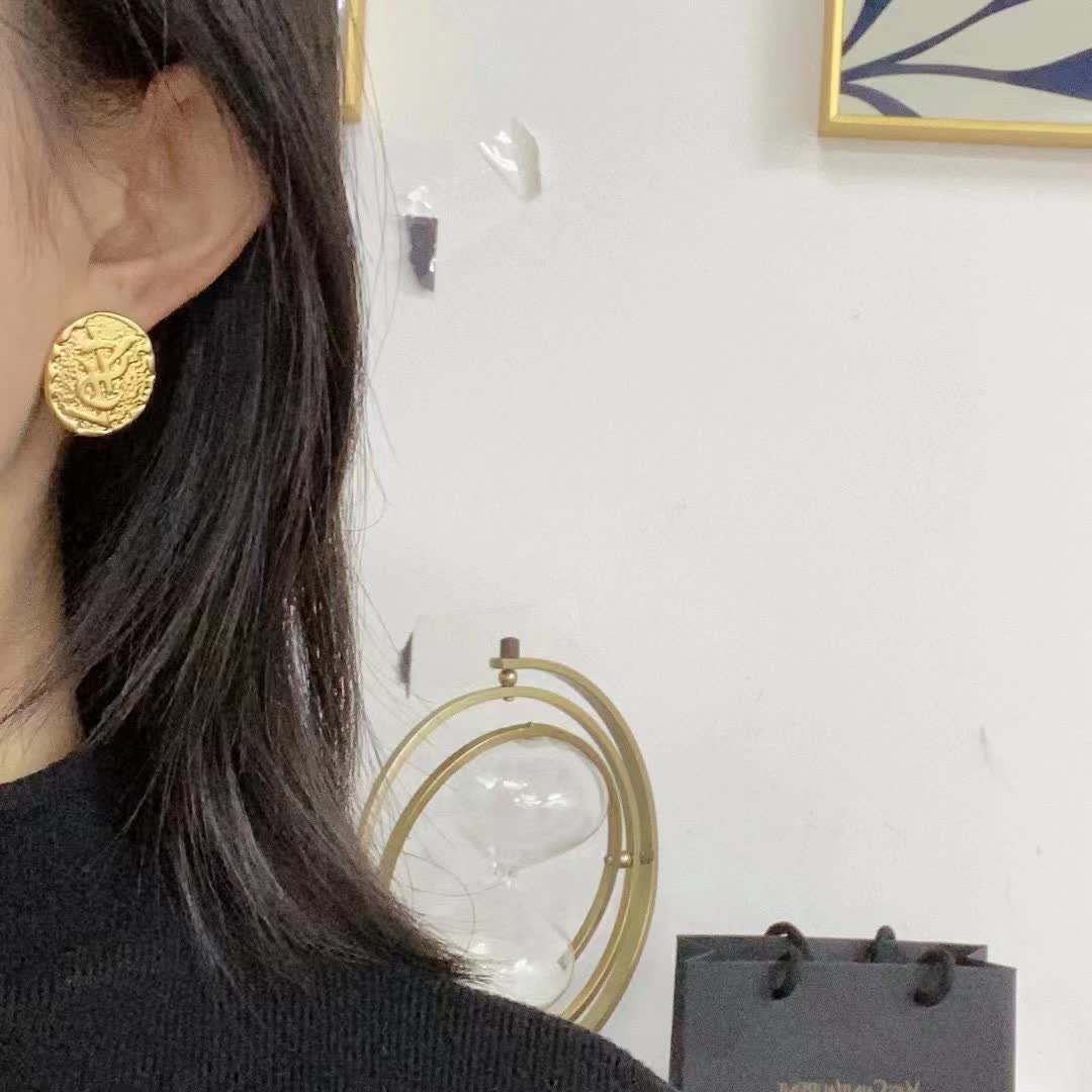 YSL Gold Coin Earrings