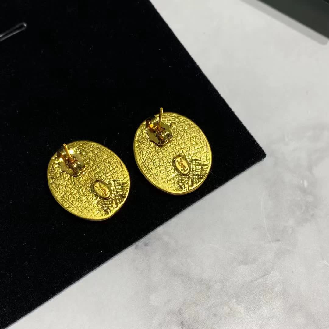 YSL Gold Coin Earrings