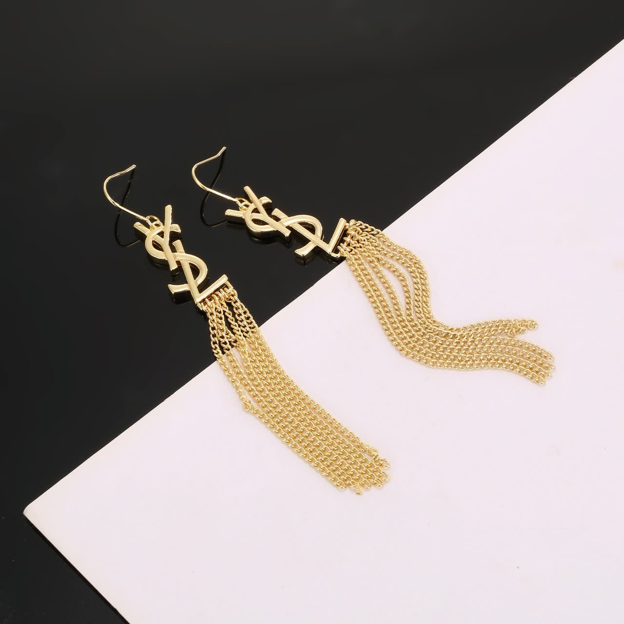 YSL Logo Tassel Earrings