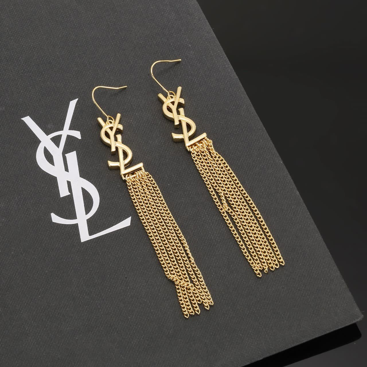 YSL Logo Tassel Earrings