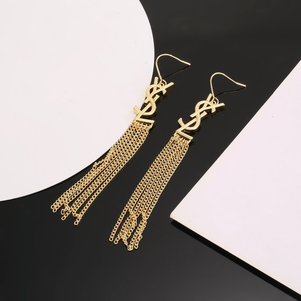 YSL Logo Tassel Earrings