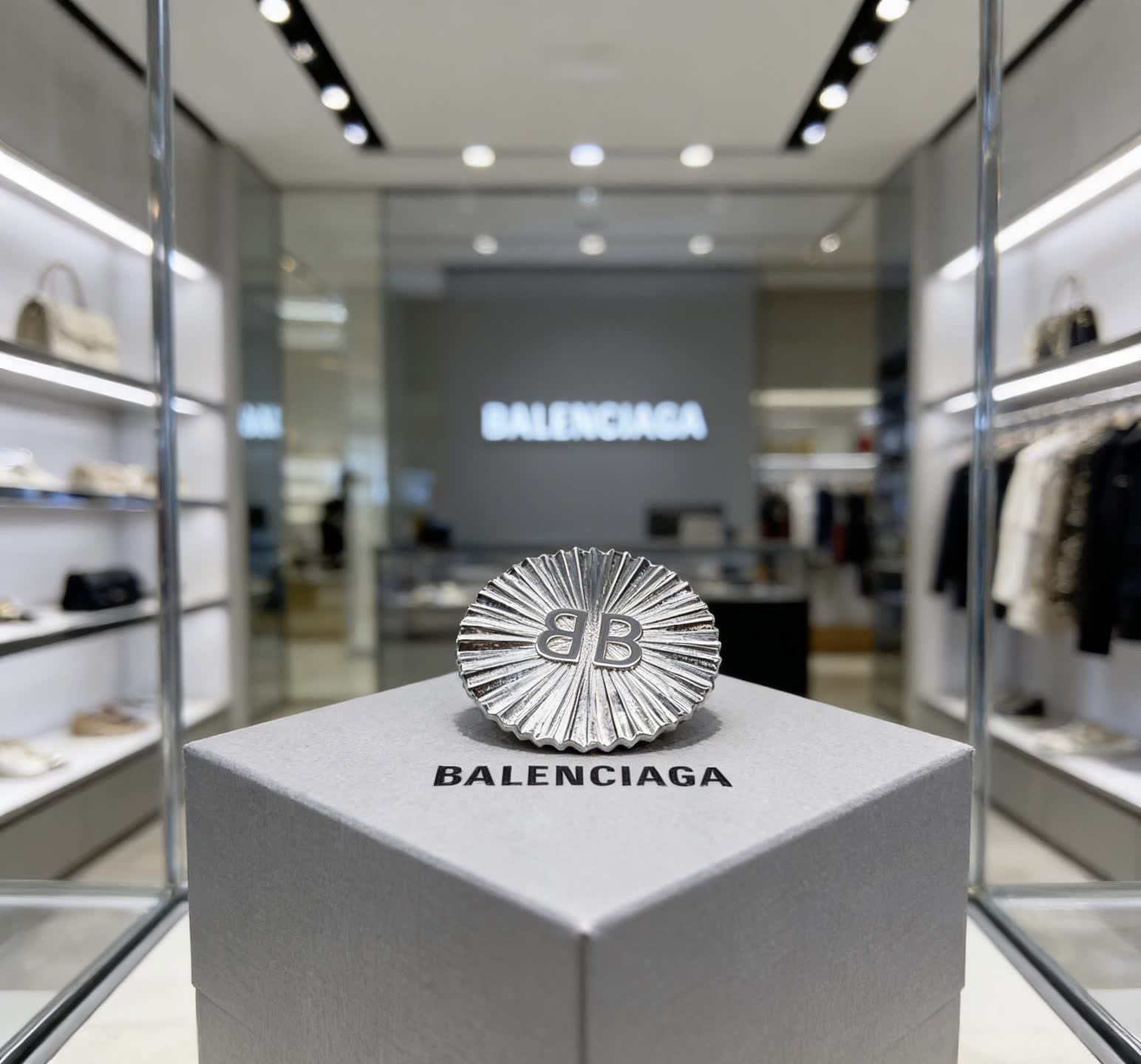 Balenciaga Logo Ring