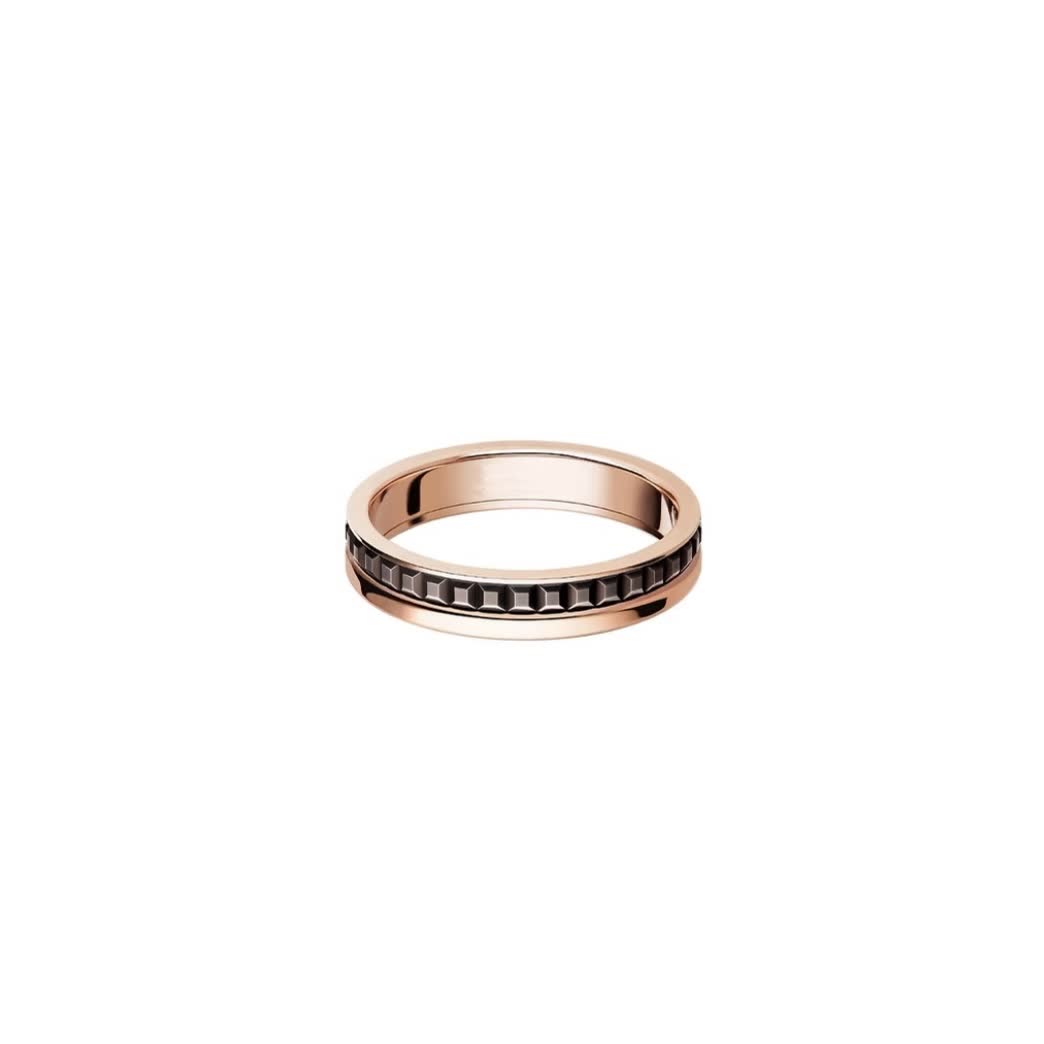 Boucheron Gold Ring with Black Stones