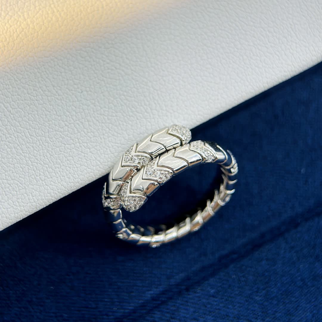 Bvlgari Serpenti Ring with Diamonds