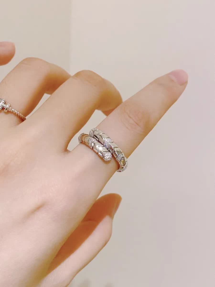 Bvlgari Serpenti Ring with Diamonds
