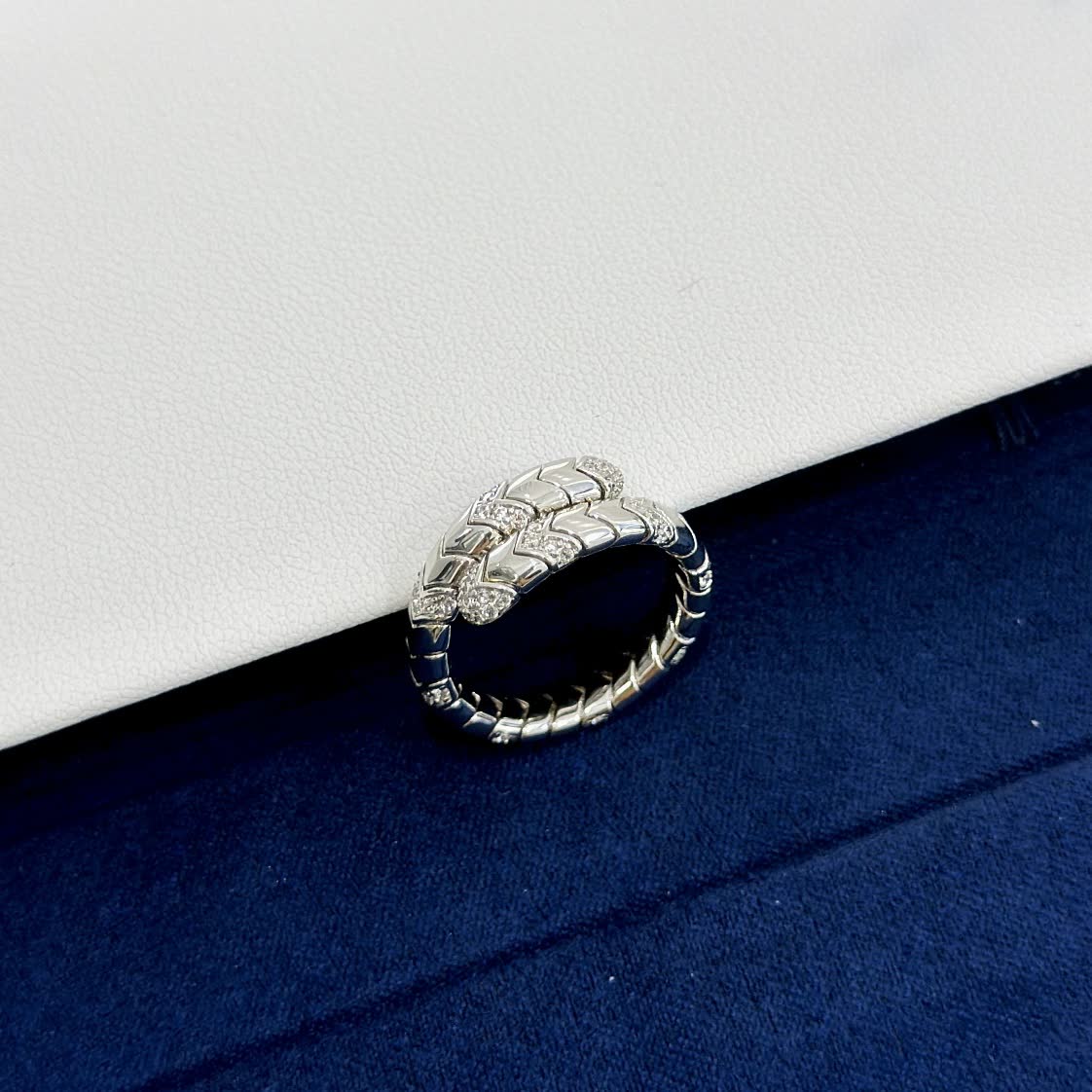 Bvlgari Serpenti Ring with Diamonds