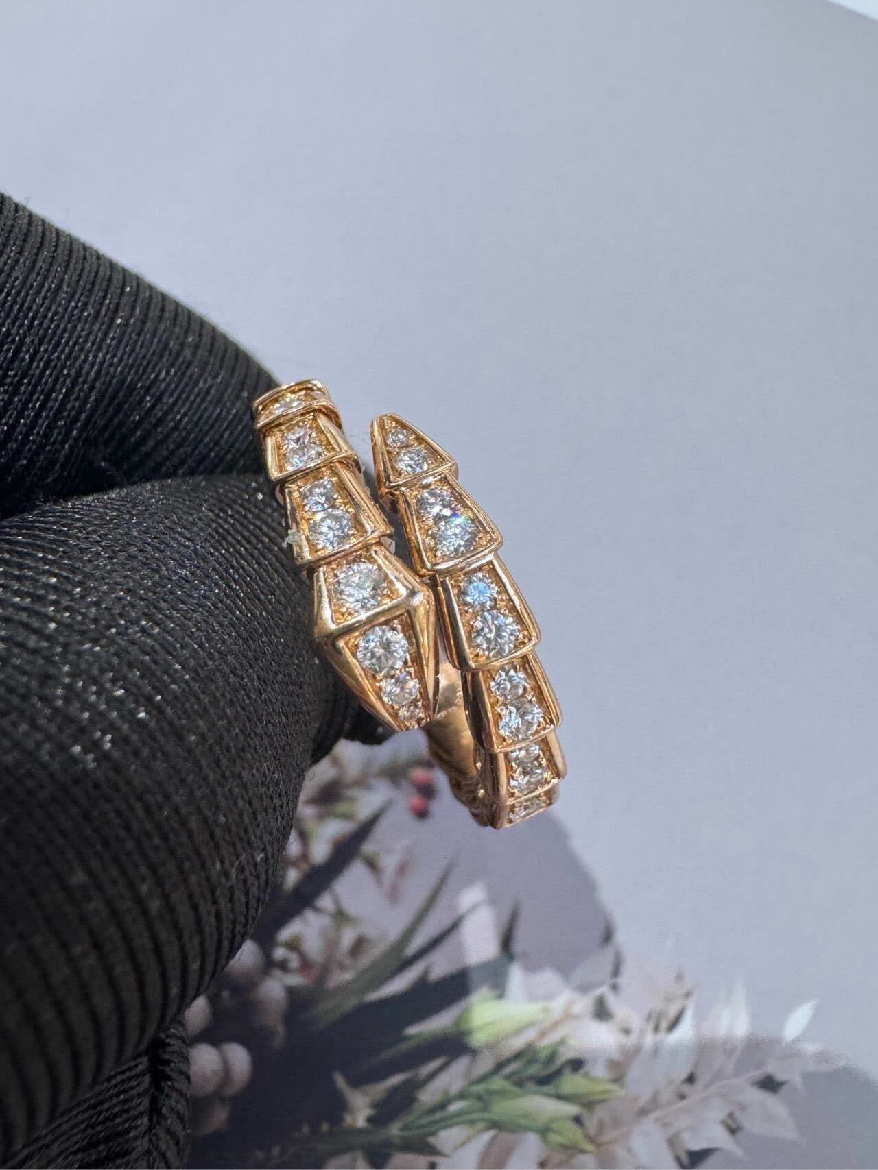 Bvlgari Serpenti Ring with Diamonds