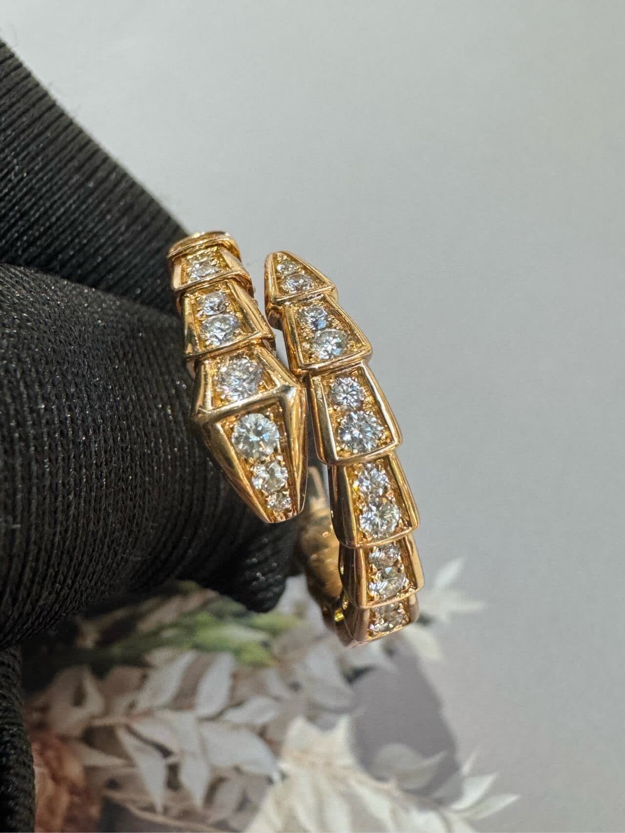 Bvlgari Serpenti Ring with Diamonds