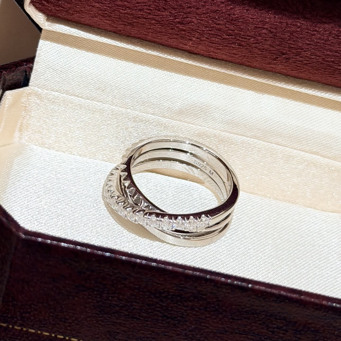 Cartier Elegant Silver Ring with Diamonds