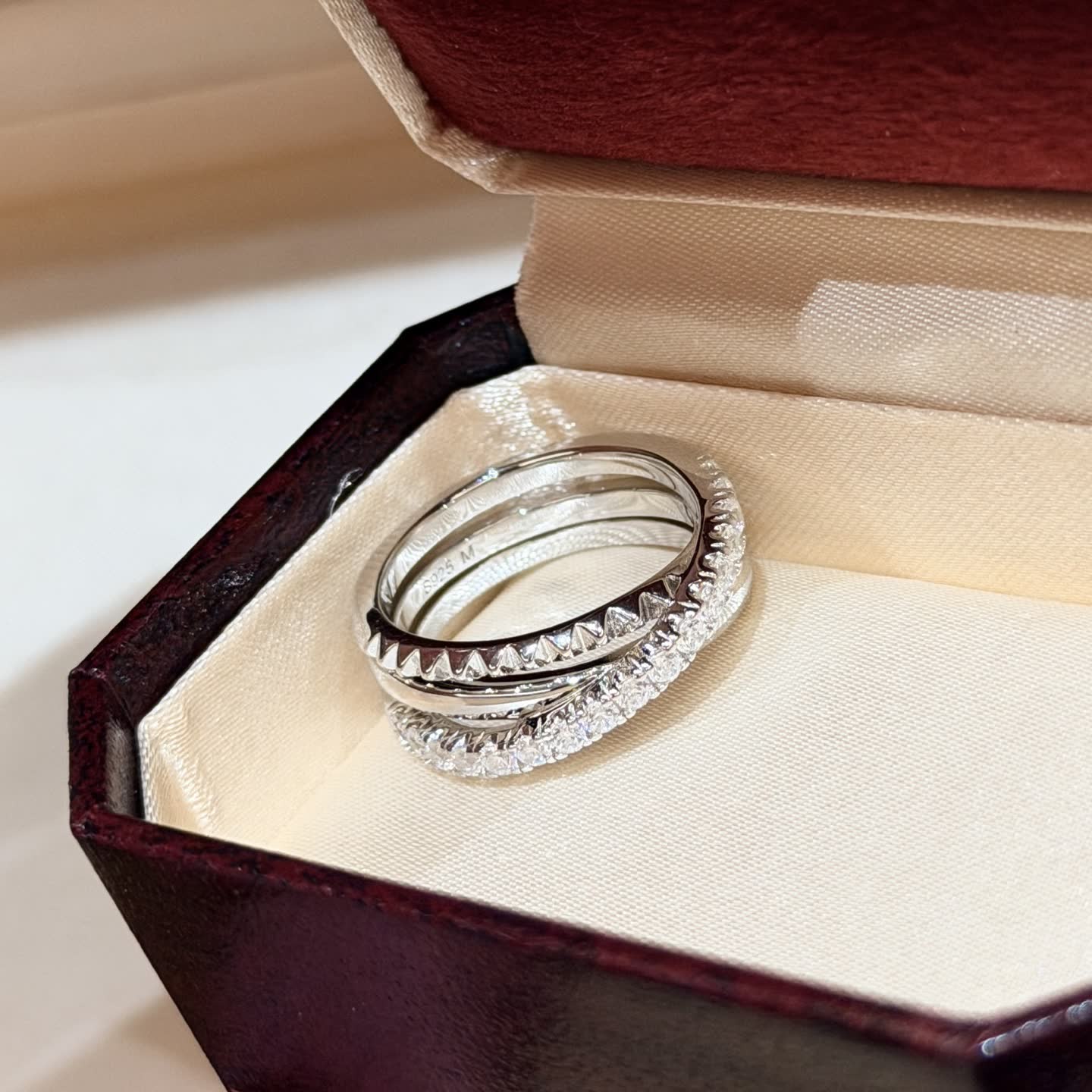 Cartier Elegant Silver Ring with Diamonds