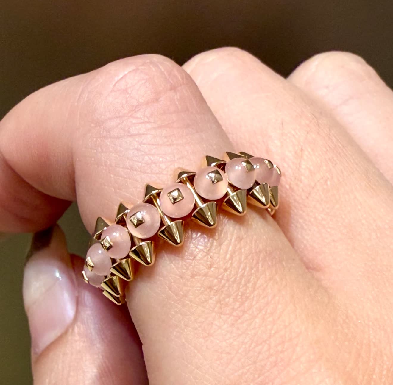Cartier Gold Spike and Gemstone Ring