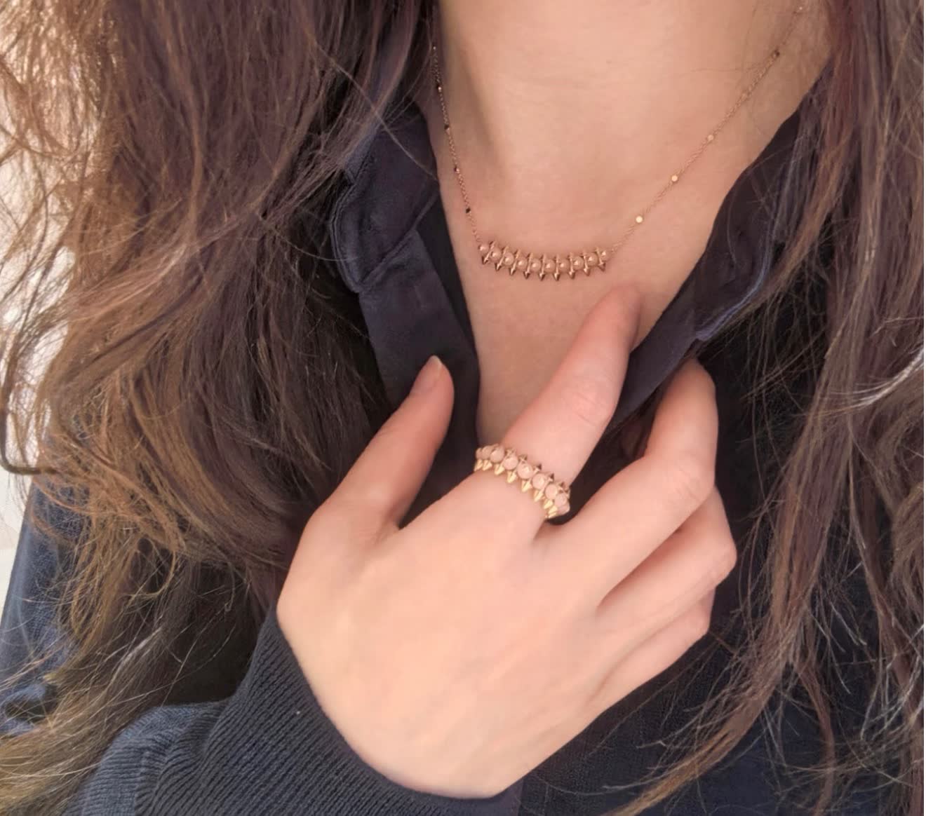 Cartier Gold Spike and Gemstone Ring