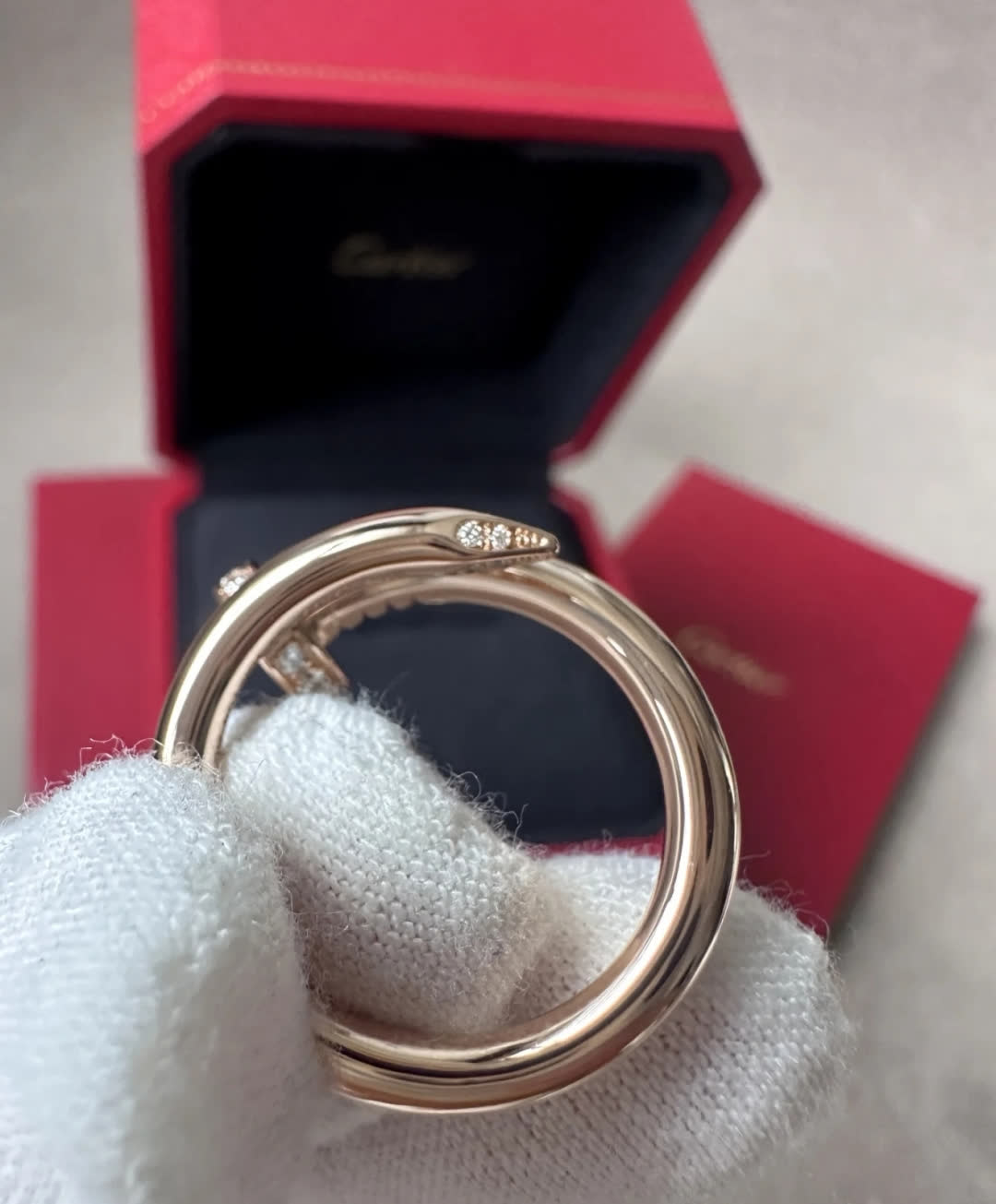 Cartier Elegant Gold Ring with Diamond Accents