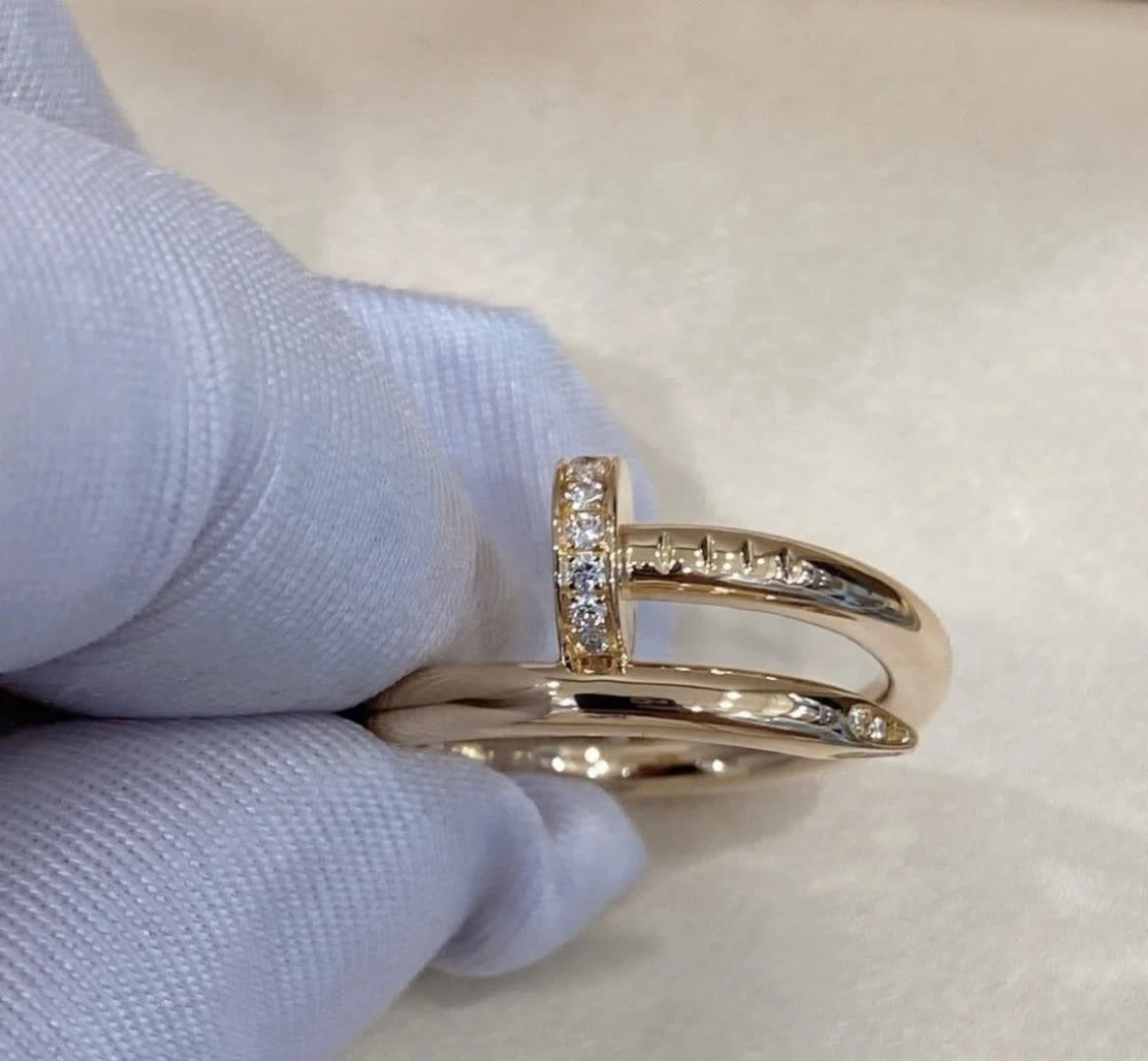 Cartier Elegant Gold Ring with Diamond Accents