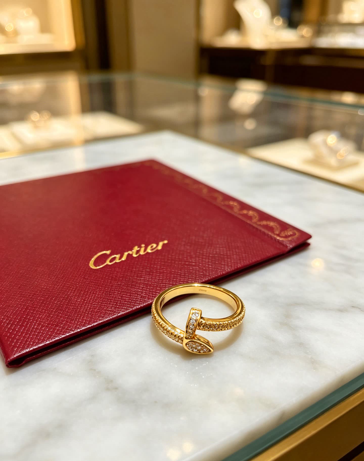 Cartier Gold Ring with Diamonds