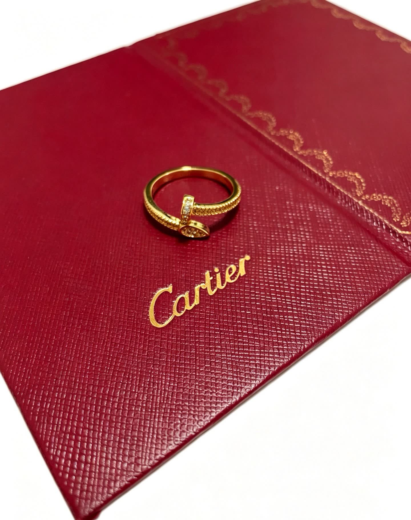 Cartier Gold Ring with Diamonds
