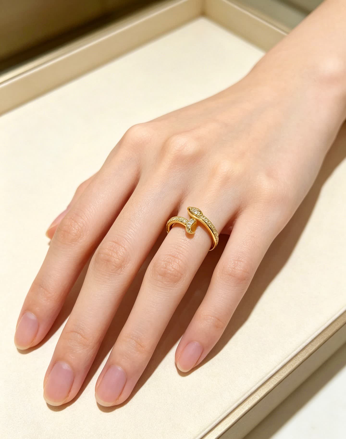 Cartier Gold Ring with Diamonds