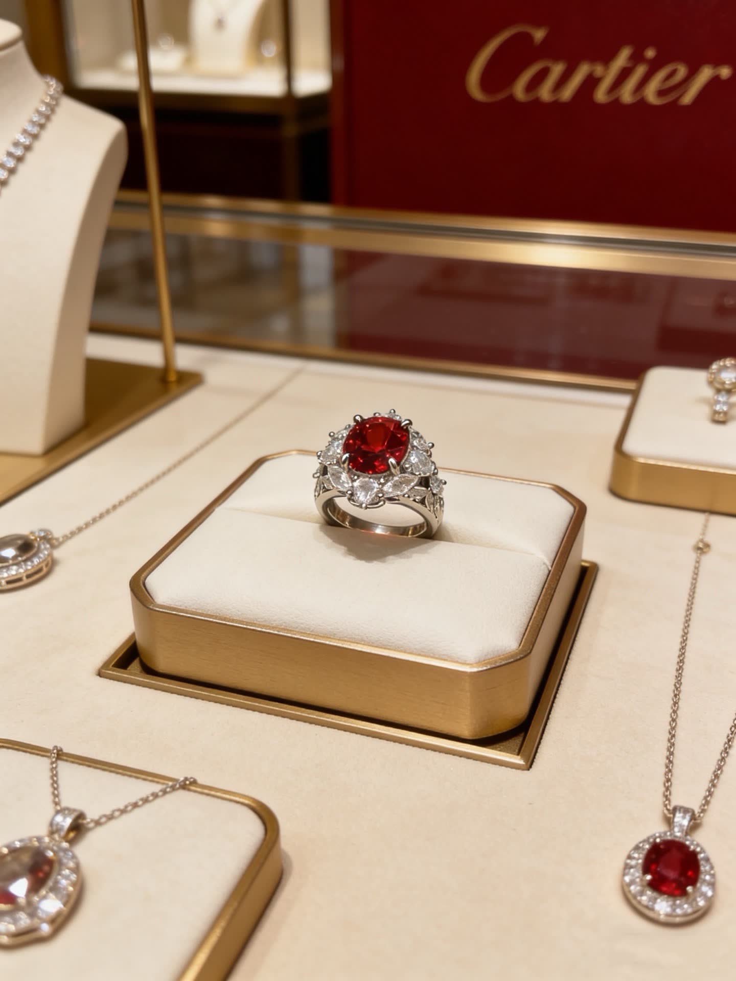 Cartier Ruby and Diamond Ring