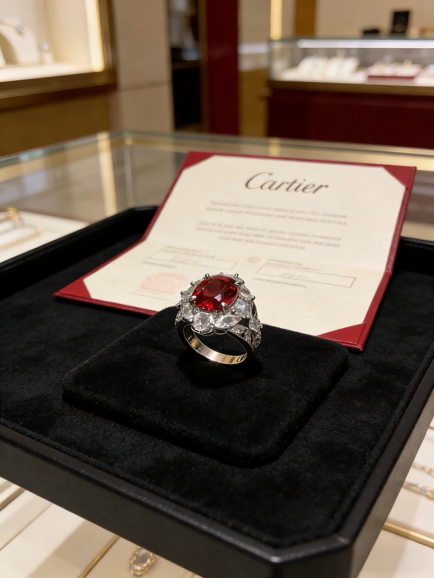 Cartier Ruby and Diamond Ring