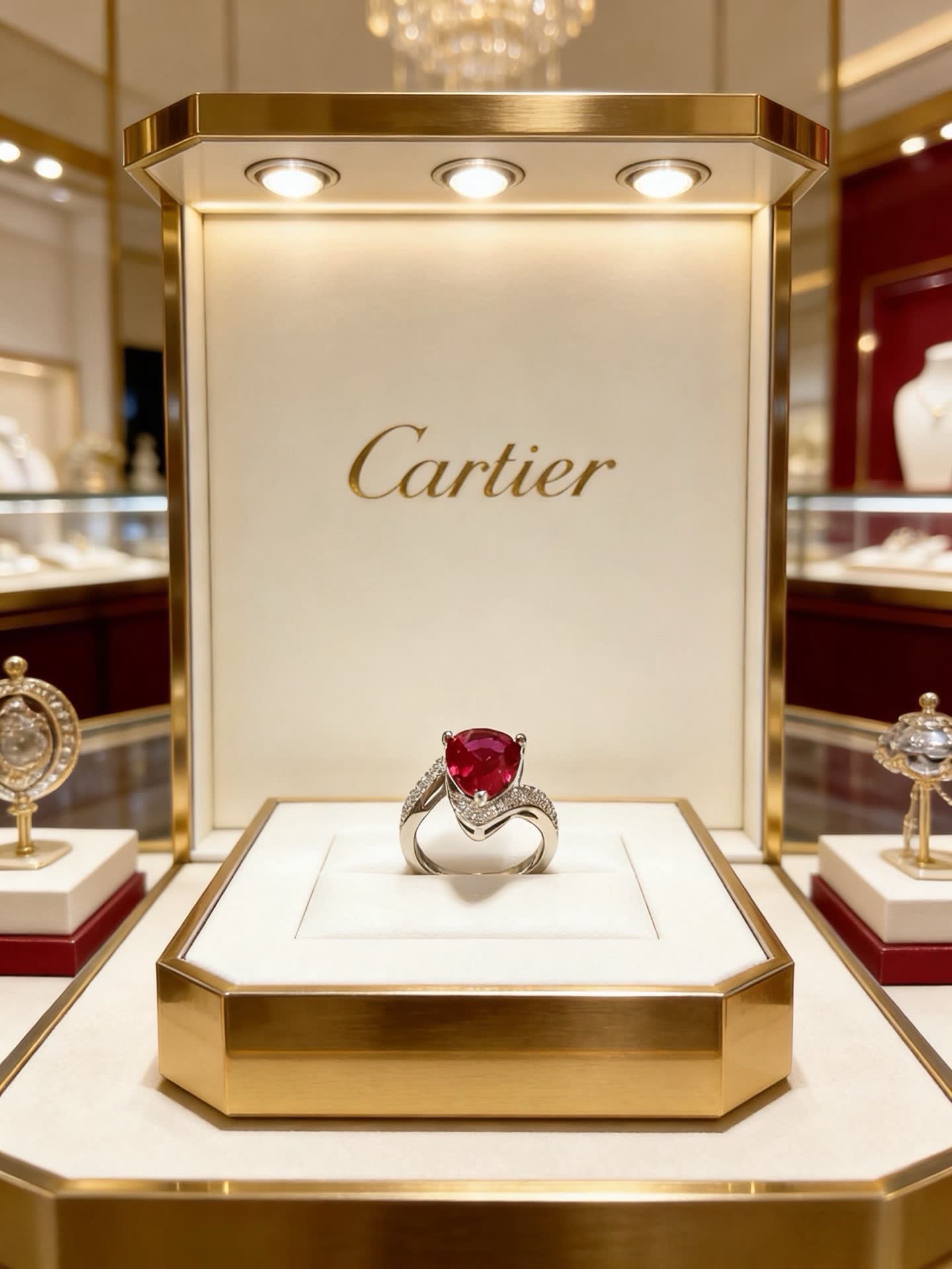 Cartier Ruby and Diamond Ring