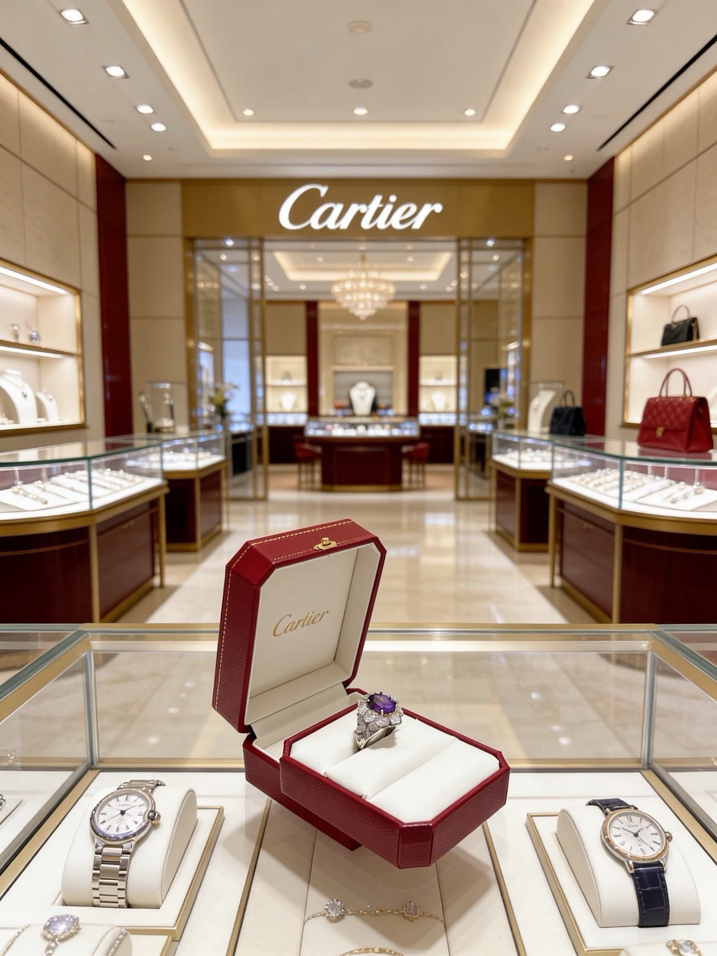 Cartier Purple Gemstone Ring