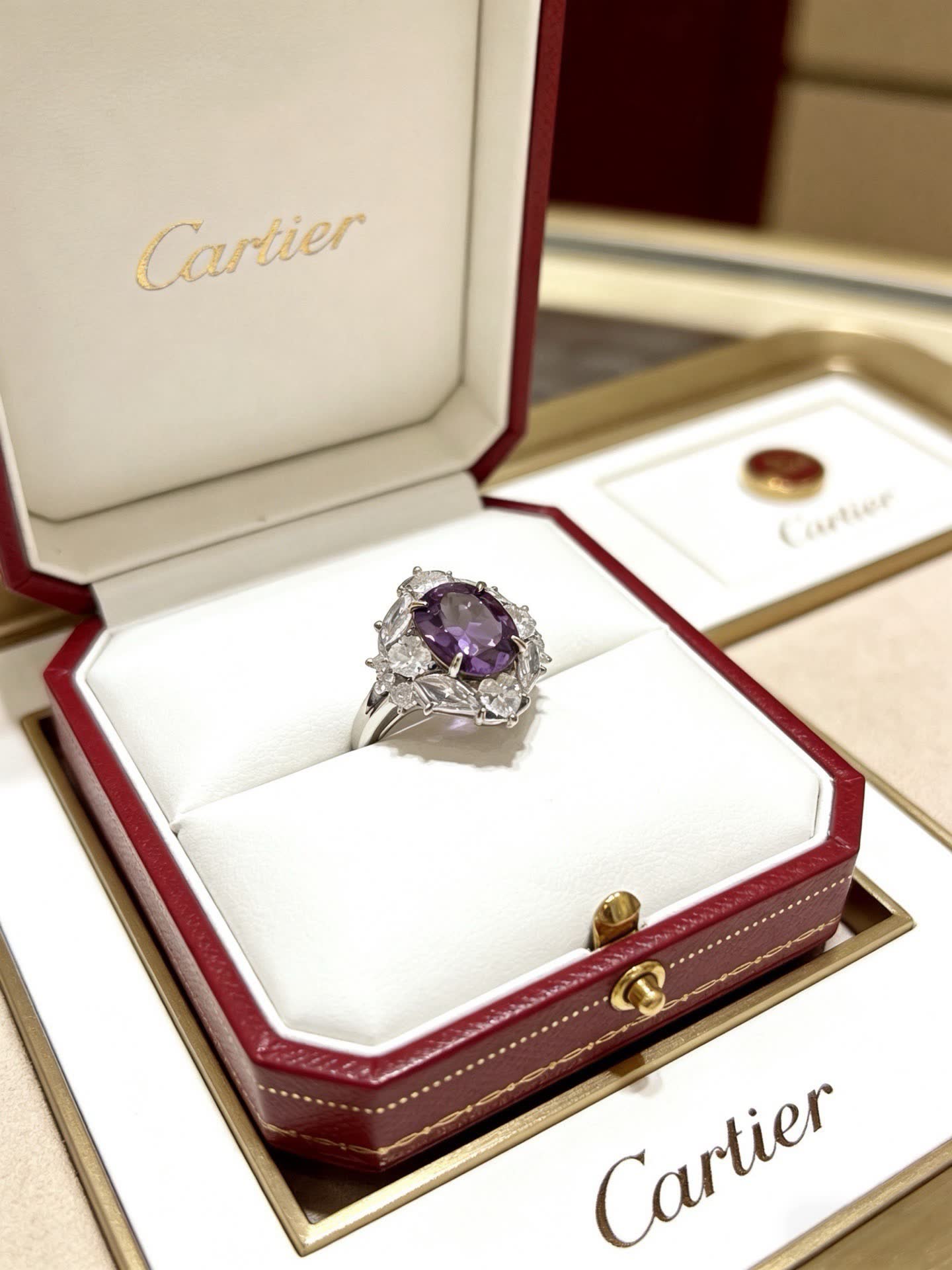 Cartier Purple Gemstone Ring