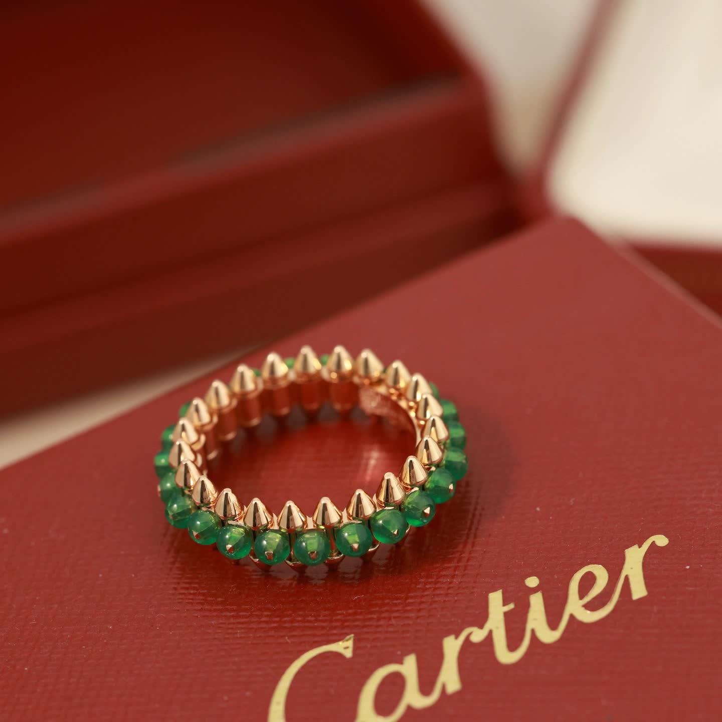 Cartier Gold and Emerald Spike Ring
